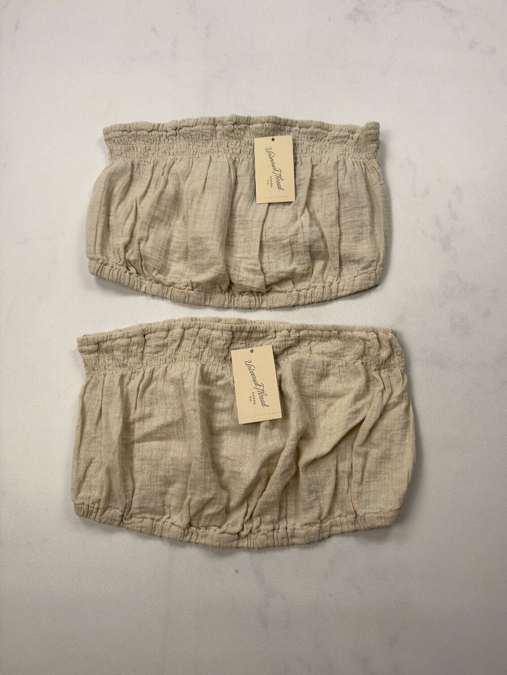 Universal Thread Bandeau Top Beige Boho Summer Festival Lot of 2 - Womens M